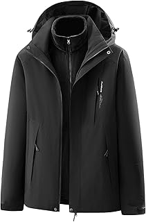 Generisch Men's Rain Jacket, Wind Jacket, Rain Clothing, Men's Waterproof Outdoor Jacket, Windproof, Breathable Raincoat, Lightweight Sports Jackets with Hood, Men's Rain Suit Jacket