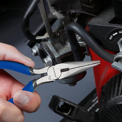 Miniatura 7 de KAIHAOWIN KAIHAOWIN - Mini alicates de punta de aguja de 5 pulgadas, paquete de 5 alicates pequeños de punta larga con cortadores de alambre,