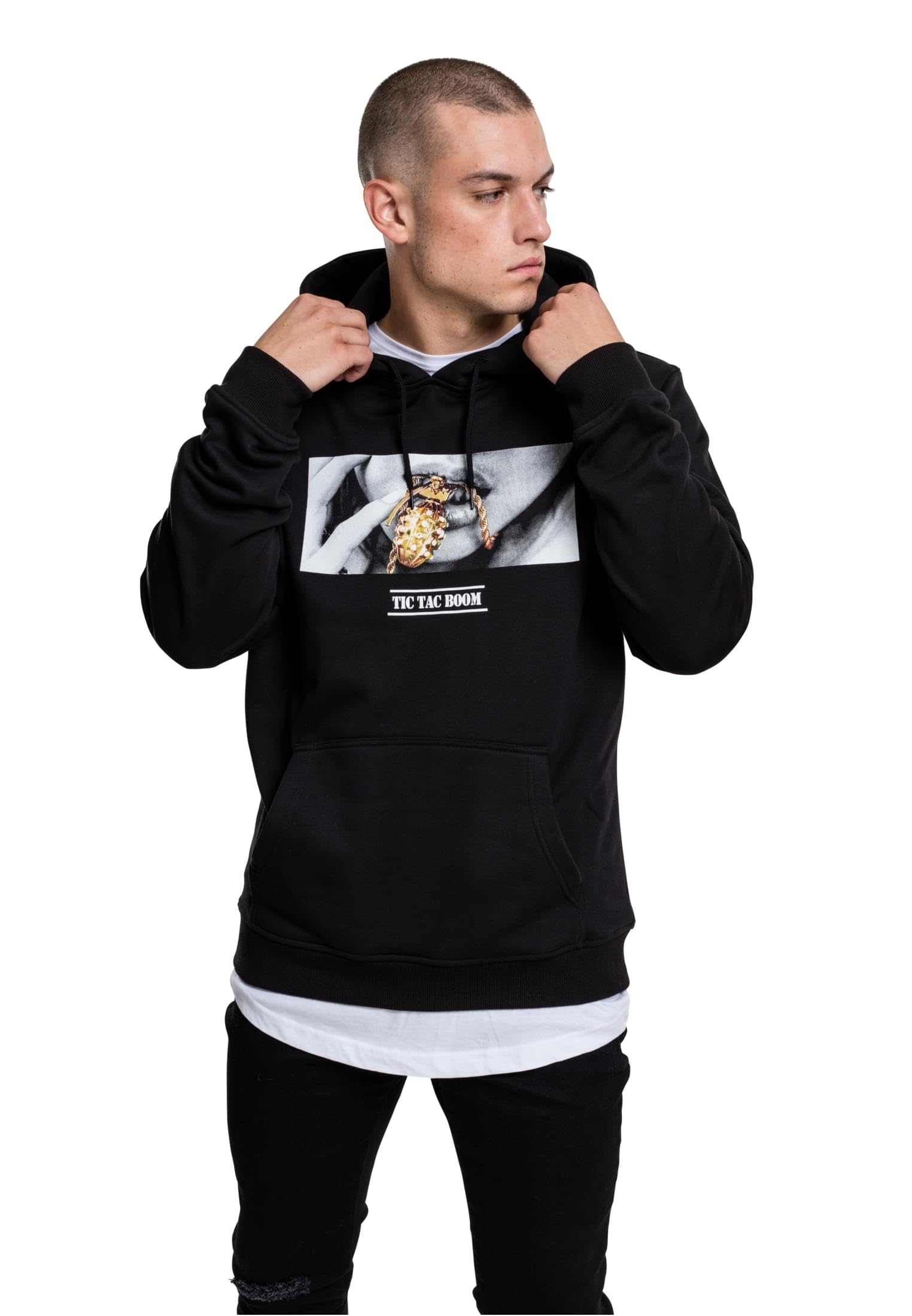 Mister Tee Herren Boom Kapuzenpullover, Black, XXL