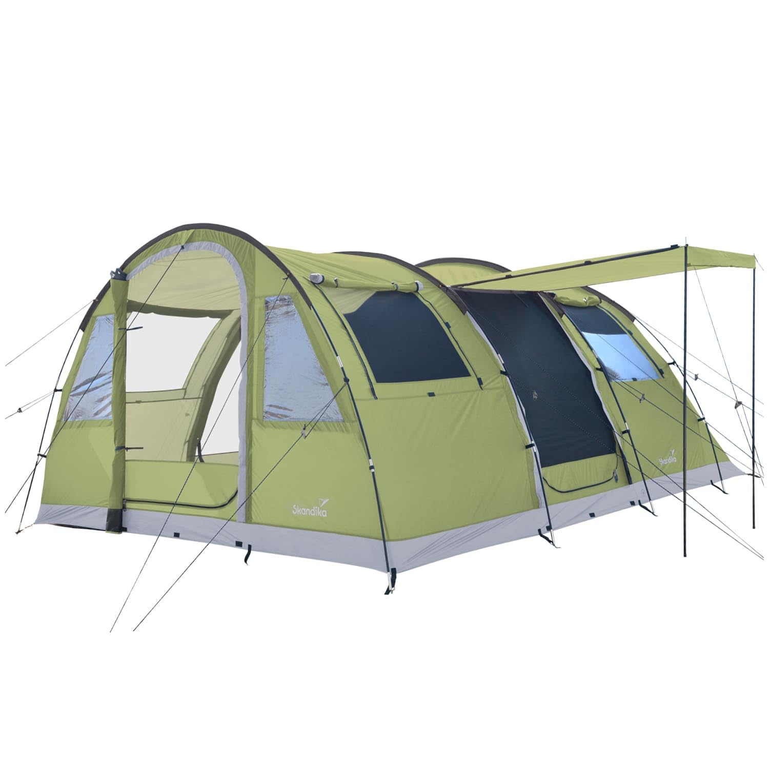Skandika Gotland 4 Protect - tende da campeggio familiare - zanzariera - 480x310cm - Telo sotto tenda cucito - Colonna d`acqua 5000mm