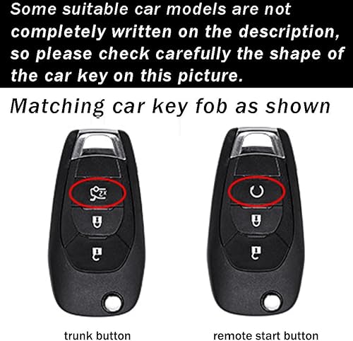 Miniatura 2 de ontto Elegante carcasa para llave de coche con llavero para Chevy Cruze Trax Spark Sonic Flip plegable llave remota carcasa de llave de metal apta