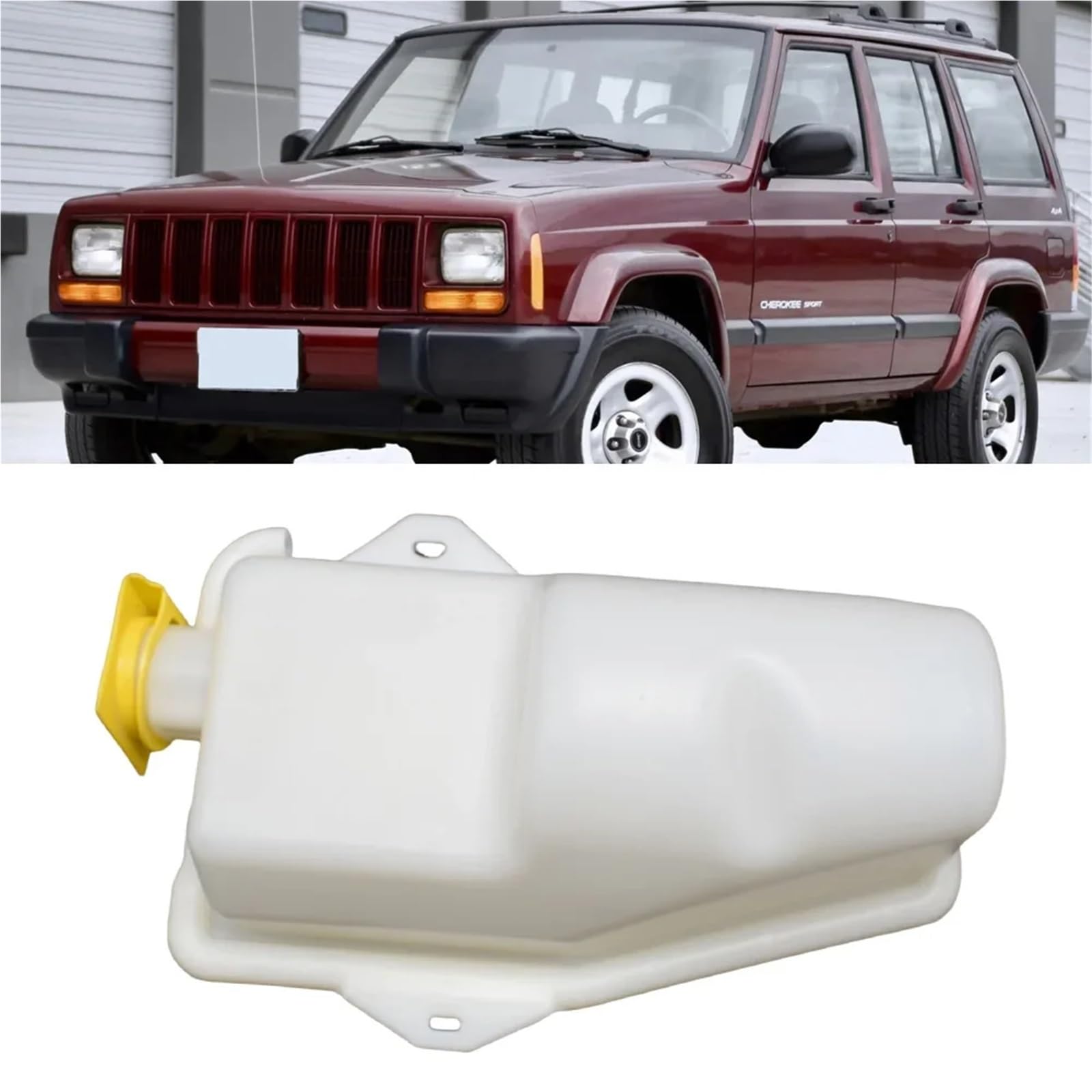 zbiornik płynu chłodzącego Butelka Rozprężna Silnika Z Pokrywą, Zbiornik Na Płyn Chłodniczy, Pasuje Do Jeep Comanche 91-92 Cherokee XJ 1991-2001 52027984