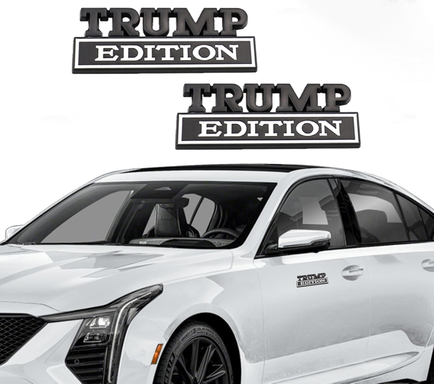 2-Piece LIMITED EDITION Chrome Emblem Badges - Adhesive Back, Fits Chevy, Toyota, Ford Cars & Trucks