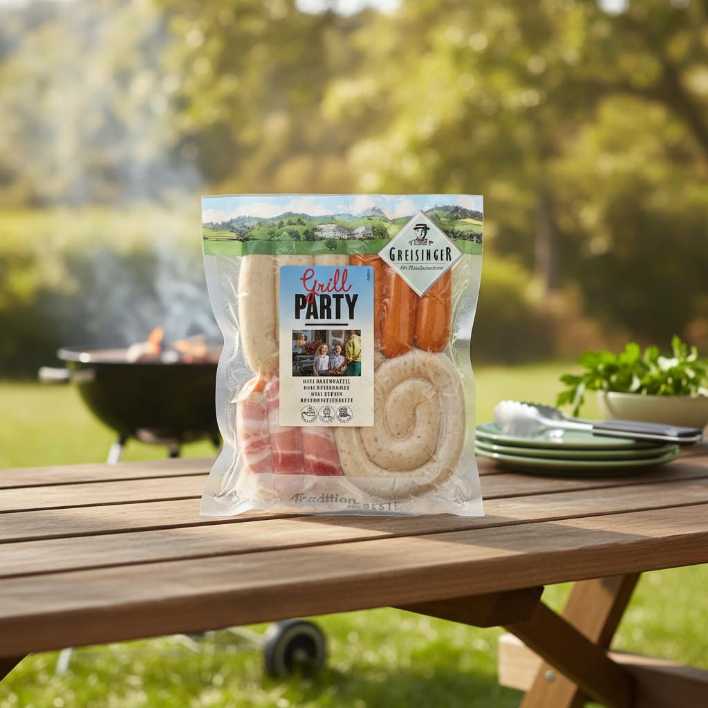Surtido de Salchichas para Barbacoa 900g (2x450g) - Variedad de Salchichas Bratwurst, de Queso, Fritas y Bernesas para Parrilla y Asados- NEXU