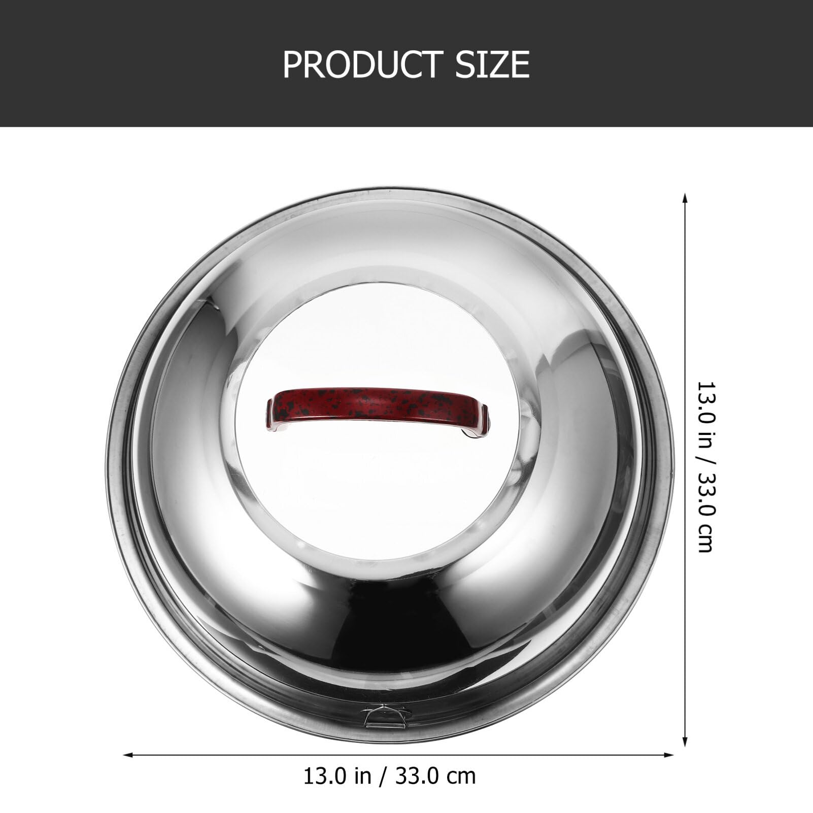 Sichtbarer Topfdeckel aus Edelstahl Glas mit Anti Hot Griff Silber