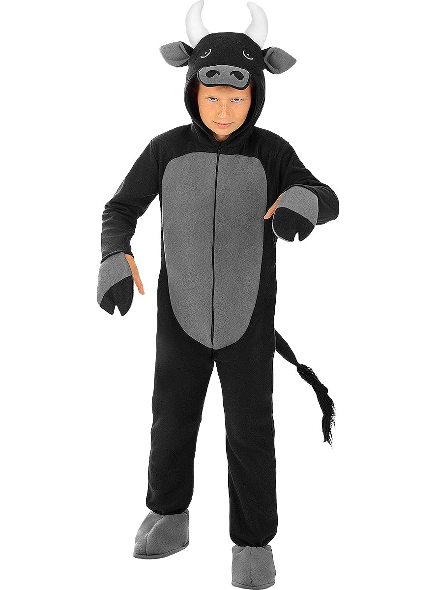 Funidelia | Disfraz de Toro para niño y niña Animales - Disfraz para niños y divertidos accesorios para Fiestas, Carnaval y Halloween - Negro