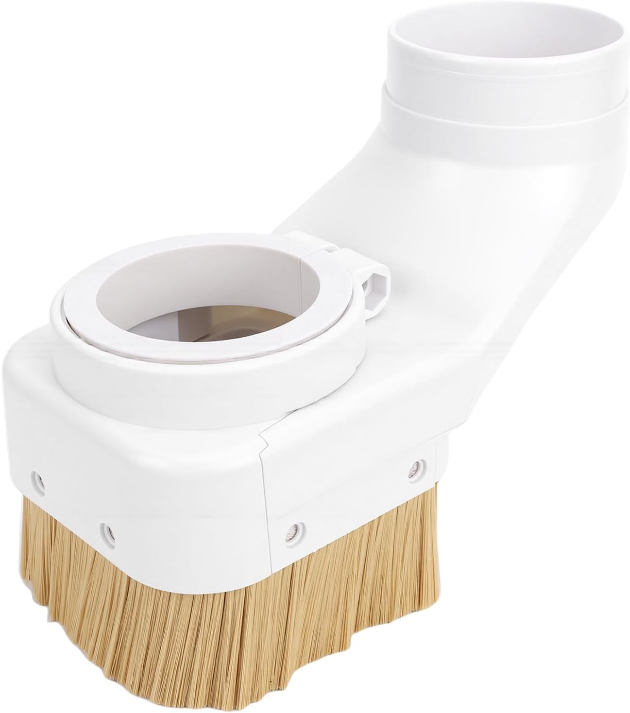 ViaGasaFamido CNC Dust Shoe, 75mm Spindle Dust Collector with Double Brush Attachments, for CNC Engraving Machines and Milling Machines
