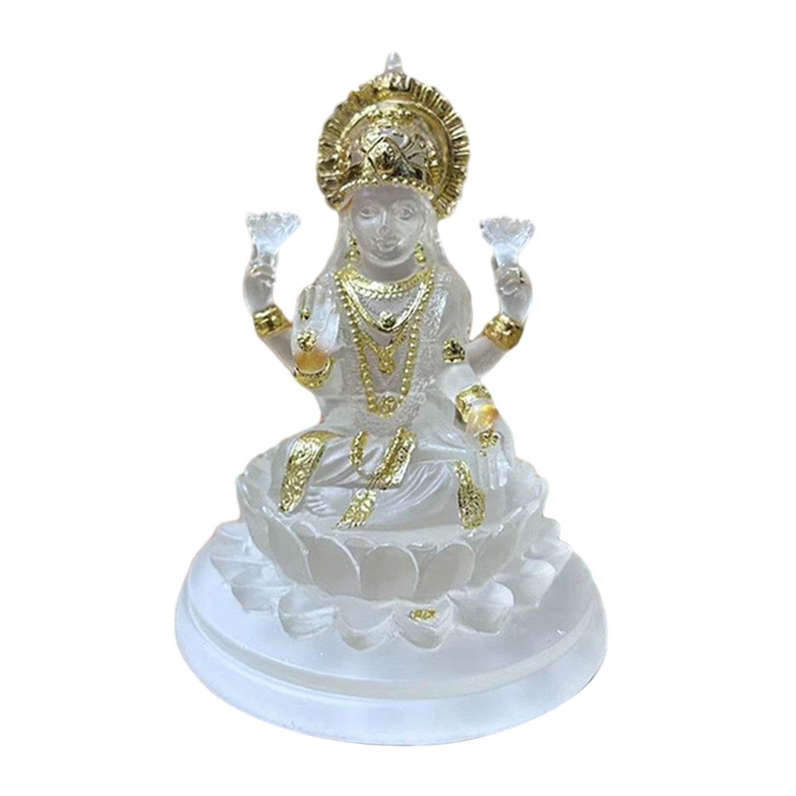 LIXSAZSE Hindu Buddha Sculpture Figurine Fengshui Craft Elegant Mini Buddha Statue Home Meditation Statues Figurines Sculpture Ornaments Etc. Resin Indian, Translucent, Height 11cm