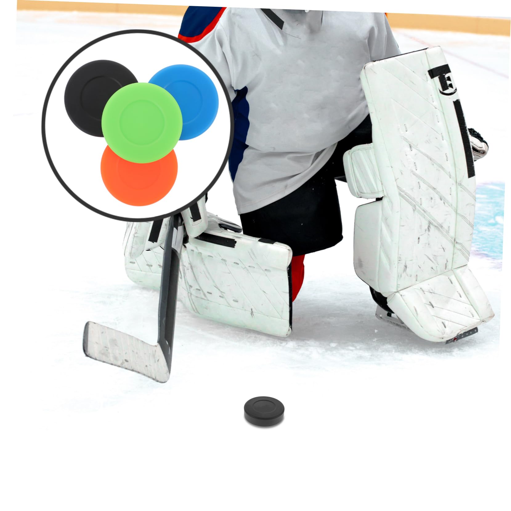 4 Stück PVC Eishockey Pucks mit Hoher Dichte und Niedrigem Reibungswiderstand Leichtes Hockeyzubehör für Training und Wettkampf dem EIS