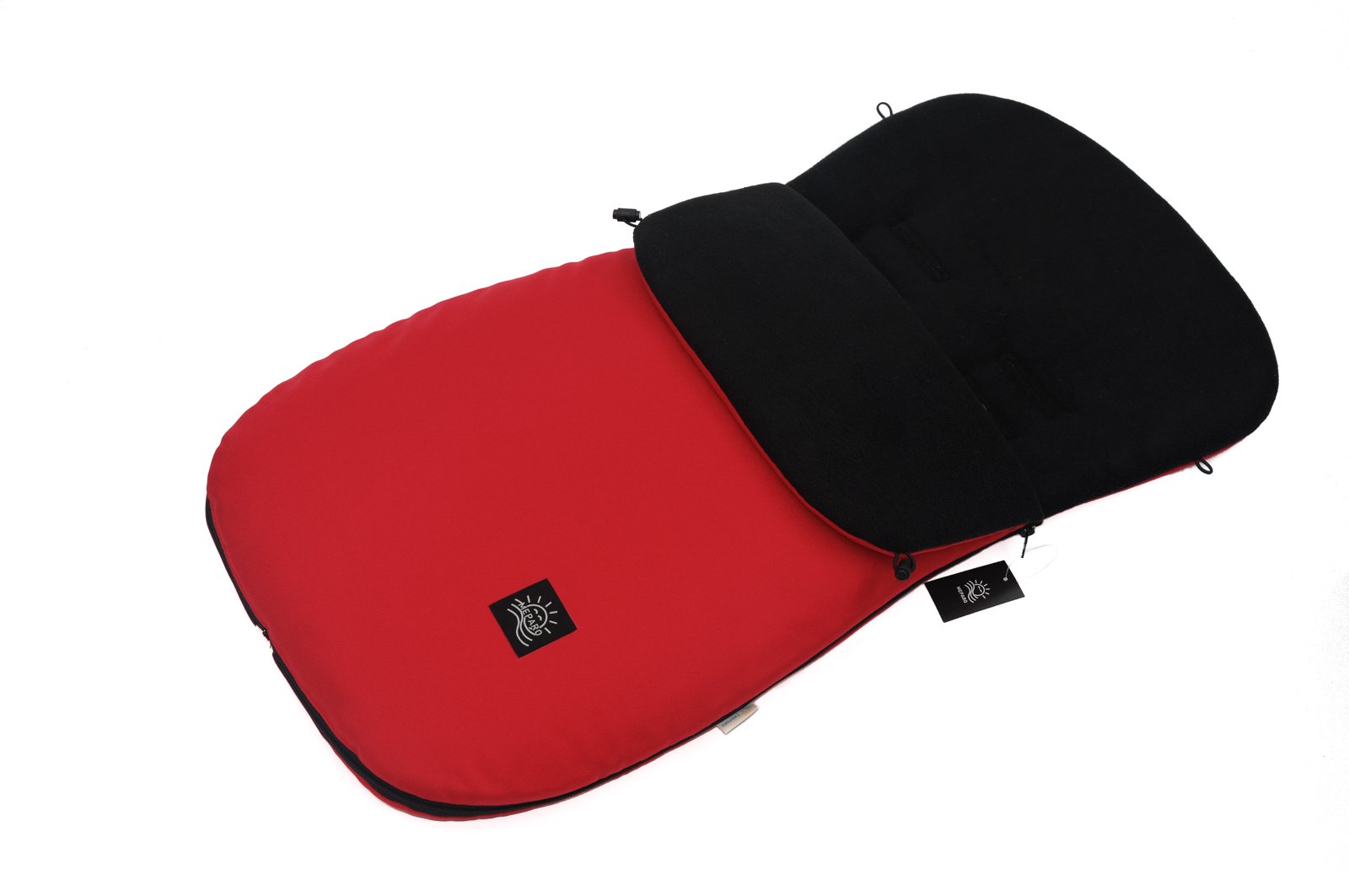 UNIVERSAL FOOTMUFF COSY TOES BABY BUGGY STROLLER PUSHCHAIR PRAM LINER LUXURY (red / black)