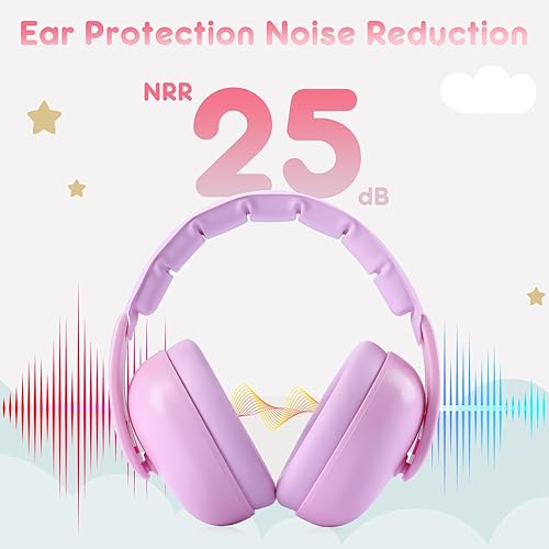 Miniatura 3 de Mumba Orejeras de seguridad con reducción de ruido, orejeras sensoriales de protección auditiva para bebés y niños, NRR de 25 dB, cancelación de