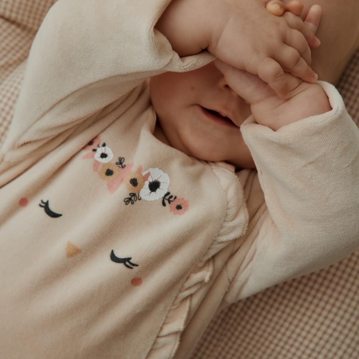 Petit Béguin - Lot de 2 pyjamas bébé en velours ouverture zippée Perle