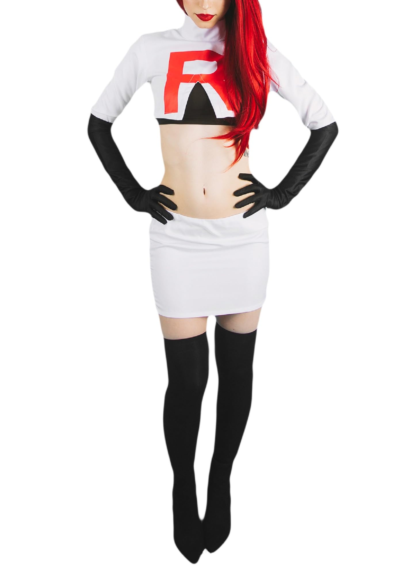 DAZCOS Women US Size Cosplay Costume Outfit with Gloves and Socks Halloween Costume