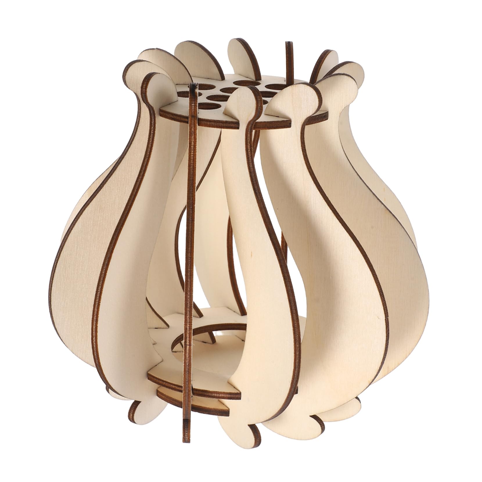 Jarrón de madera decorativo Alipis para un escritorio elegante 1