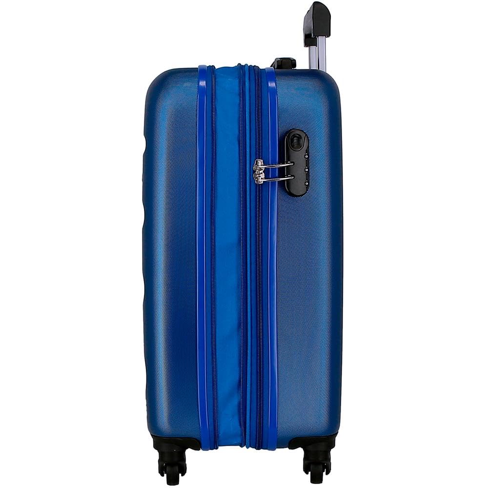 Roll Road Flex Maleta de Cabina Azul 35x55x20 cms Equipaje Mano Air Europa Rígida ABS Cierre de combinación Lateral 33L 2,78 kgs 4 Ruedas Dobles