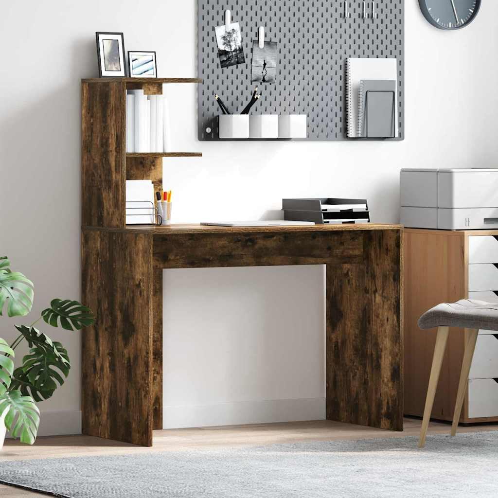 Generisch Schreibtisch Geräucherte Eiche 102 x 50 x 124 cm Holzwerkstoff,Möbel,Büromöbel,Schreibtische-869358