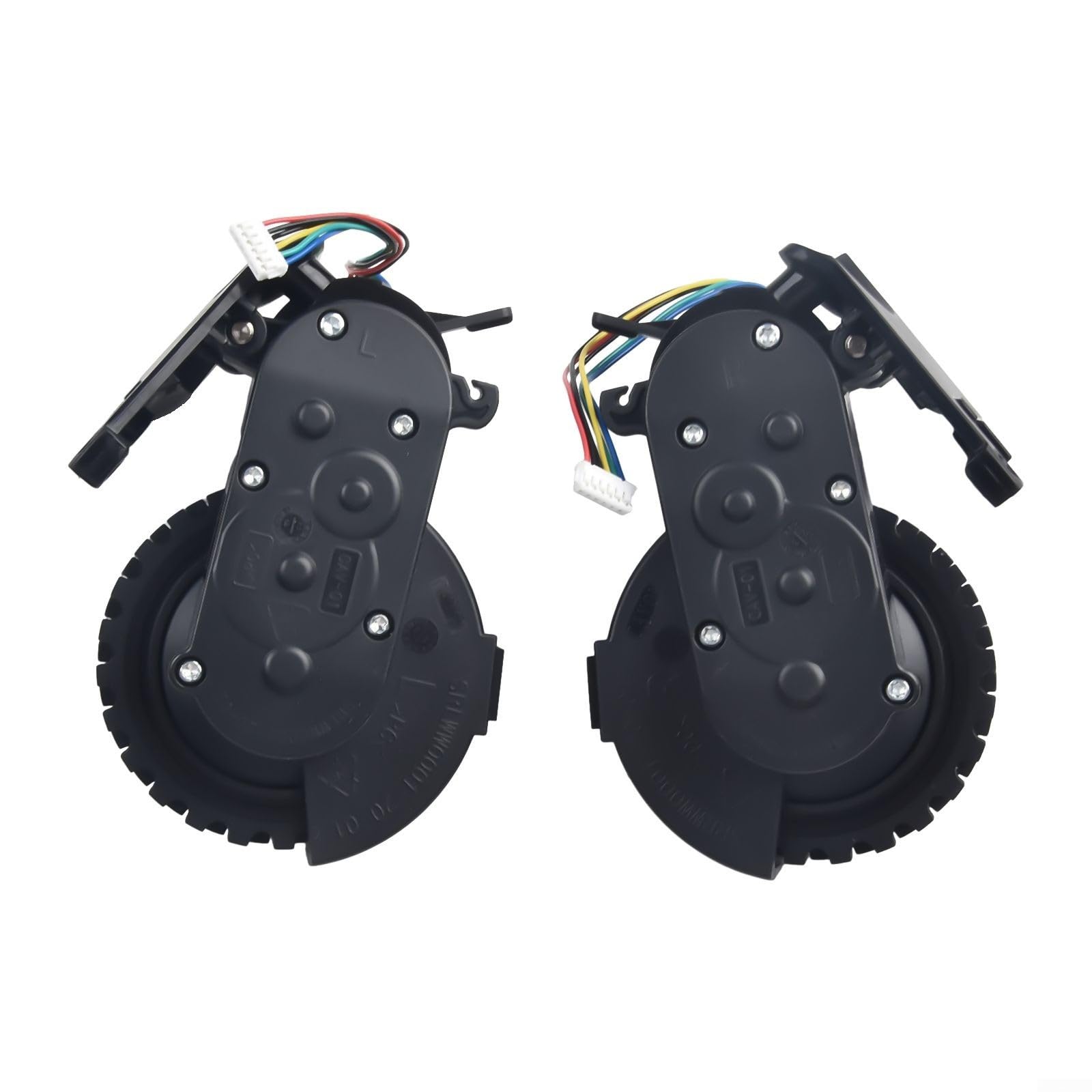 Rueda motorizada de repuesto para Lefant para M210 M213 Robot Aspirador Piezas de repuesto Accesorios Negro (rueda derecha+rueda izquierda)