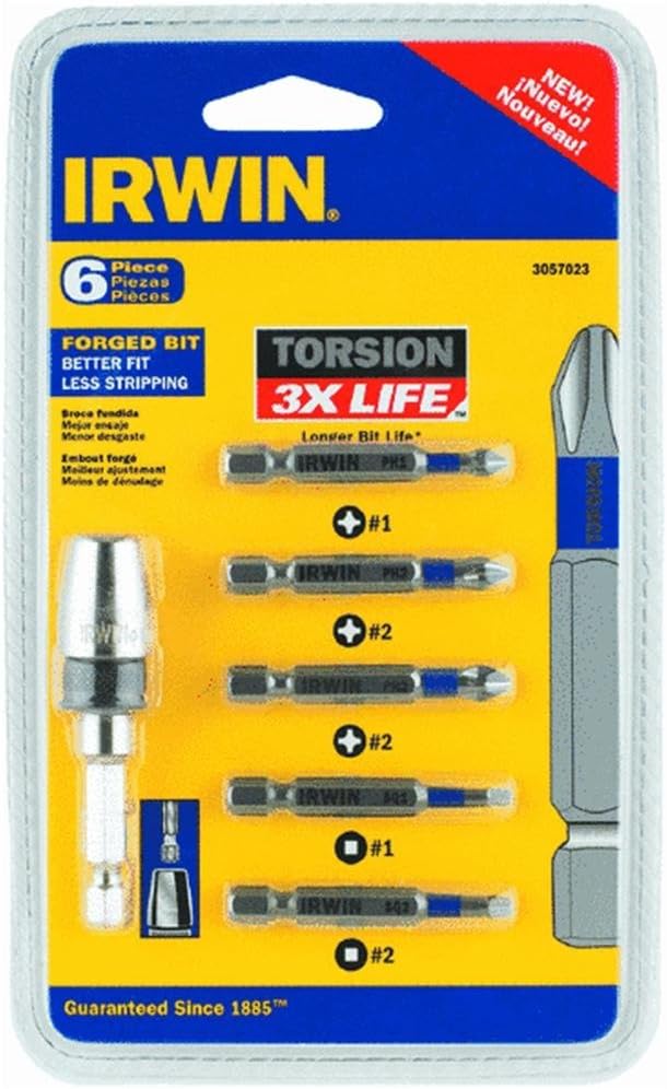 Irwin Industrial Tools 3057023 Torsion Bit Set, 6-Piece