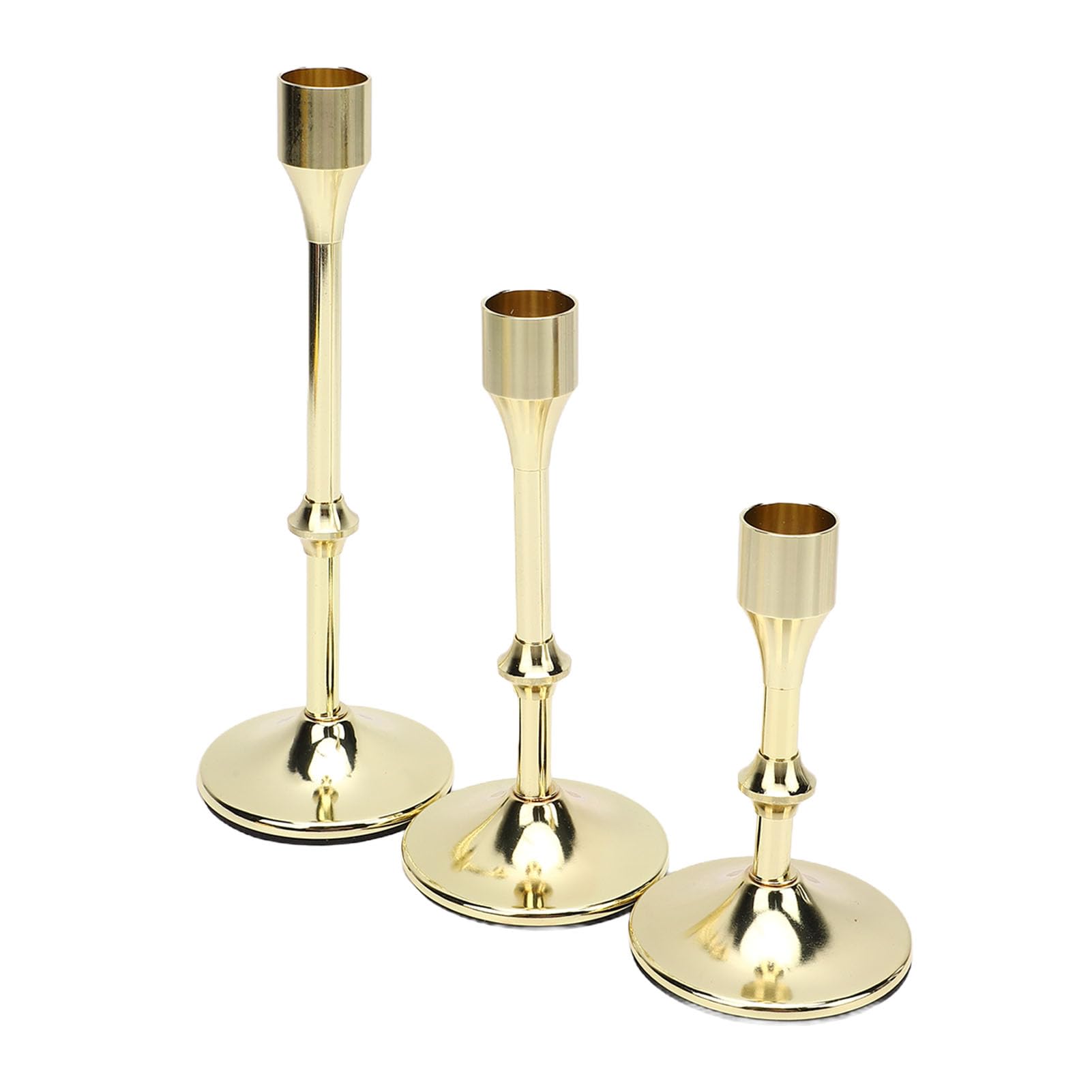 Duokon Portavelas de Metal Vintage, Soporte para Velas Cónicas de Acero,