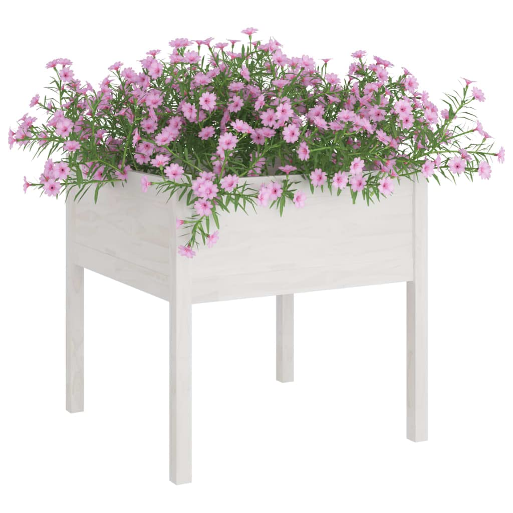 Macetero de madera maciza de pino para jardín (2 unidades, 70 x 70