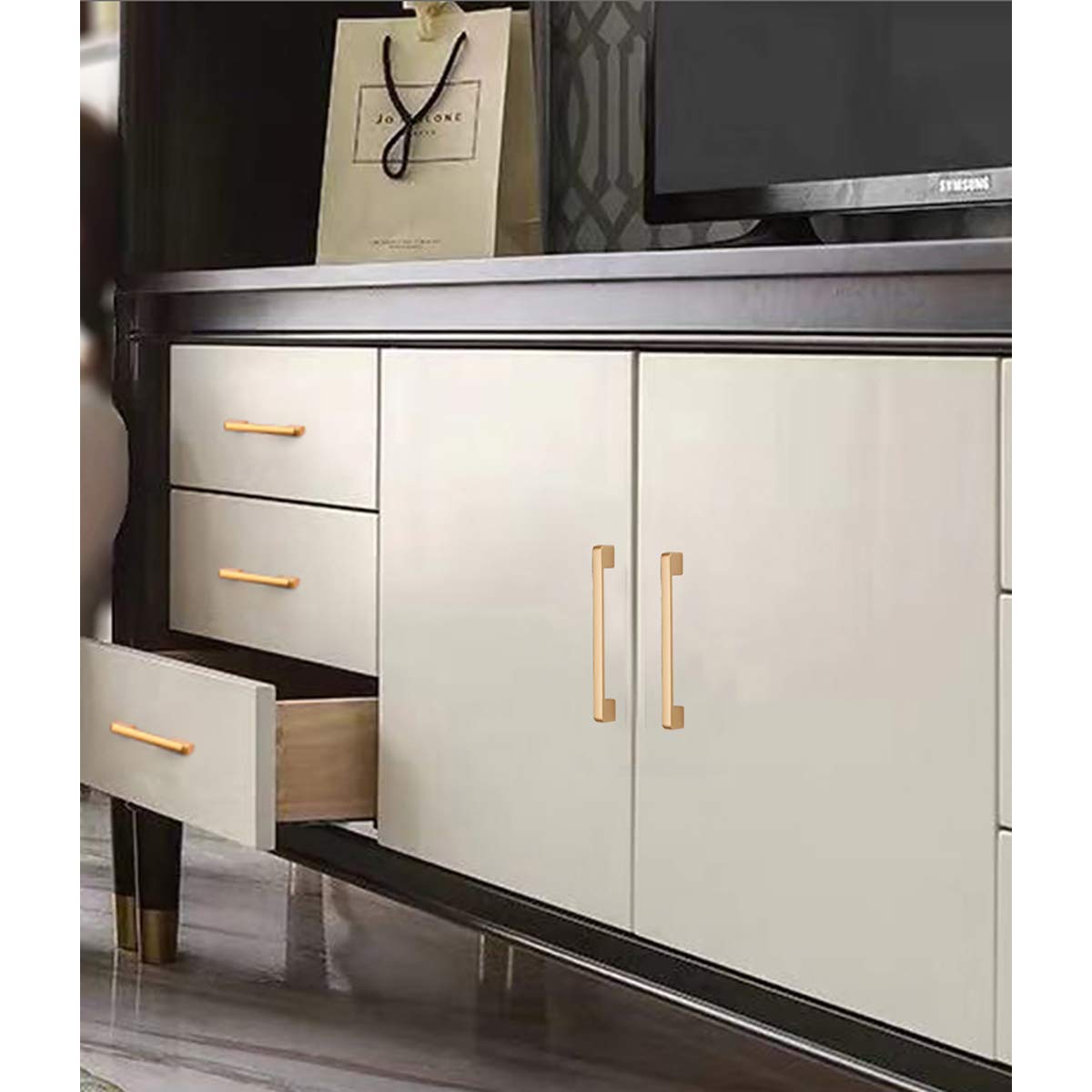 Cabinet Pulls Dresser Drawer Pulls Wardrobe Door Kitchen Cupboard Pulls, Zinc Alloy Furniture Handles Pulls Hole Center 192mm,1 Pcs - Image 3