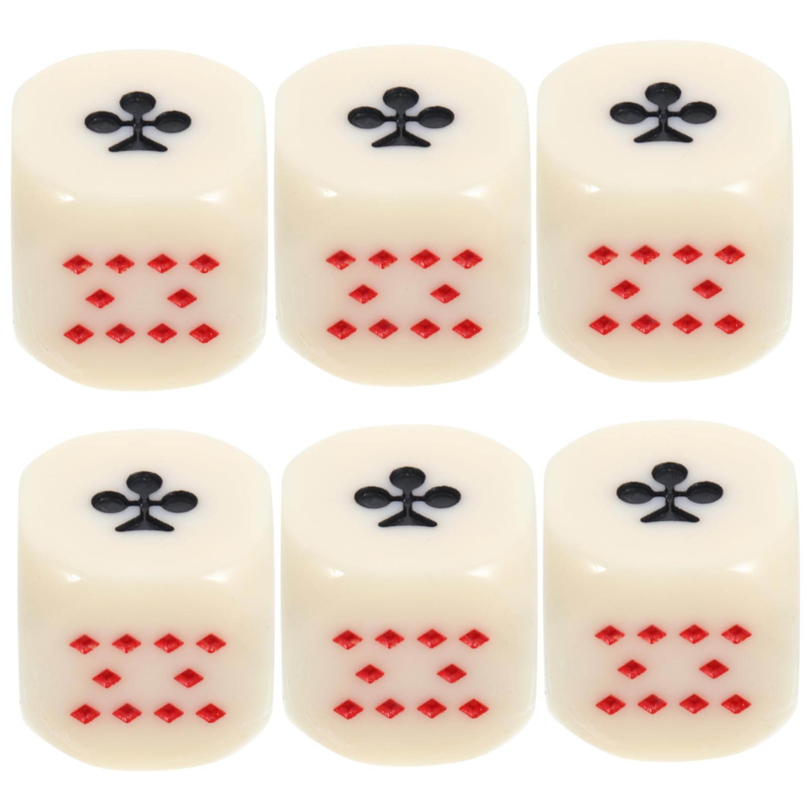 KOMBIUDA 75pièces Dés Acrylique pour Jeux De Poker Espagnols Accessoires De Fête Amusants Dés à Jouer Jeu Portable pour Bar Et