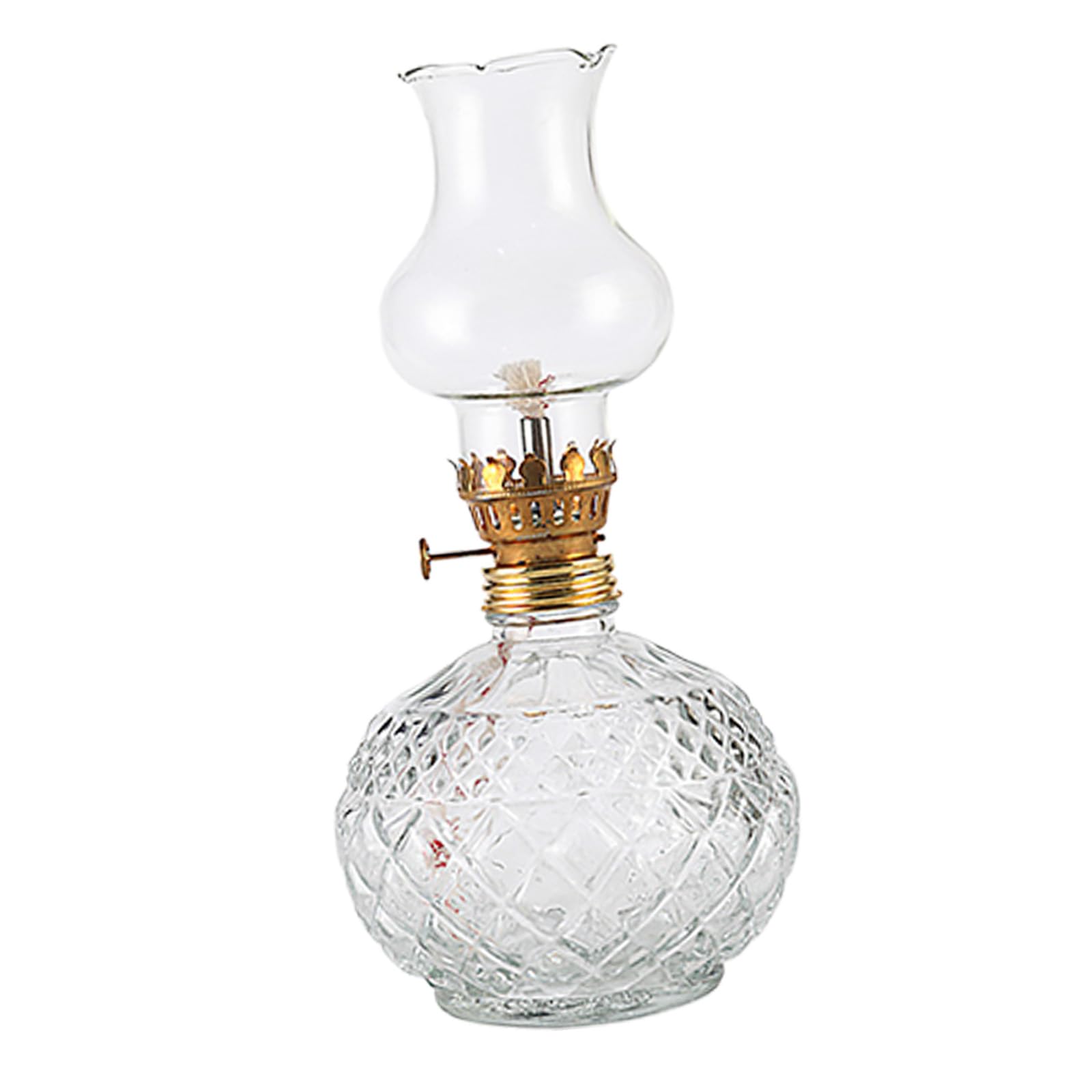 Decorative Glass Oil Lamp Emergencies Lighting Indoor Table Decorative Light for Tabletop Bedside Shelf Enduring for Table Centerpiece