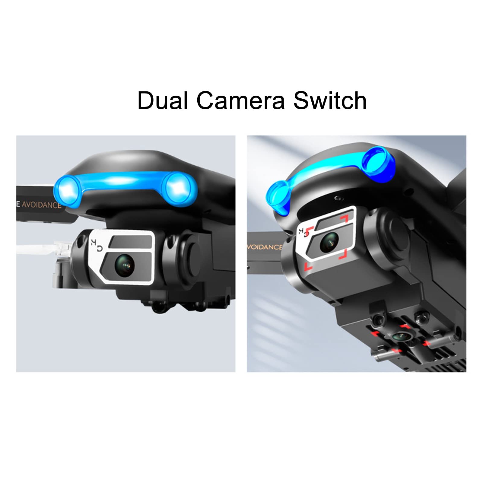 S98 Mini Drone con Cámara para Niños, Cuadricóptero Plegable Quadcopter con Luces, Cámara Dual, App WiFi FPV, Evitación de Obstáculos de 360 ​​grados, Drone Apto para Niños y Principiantes