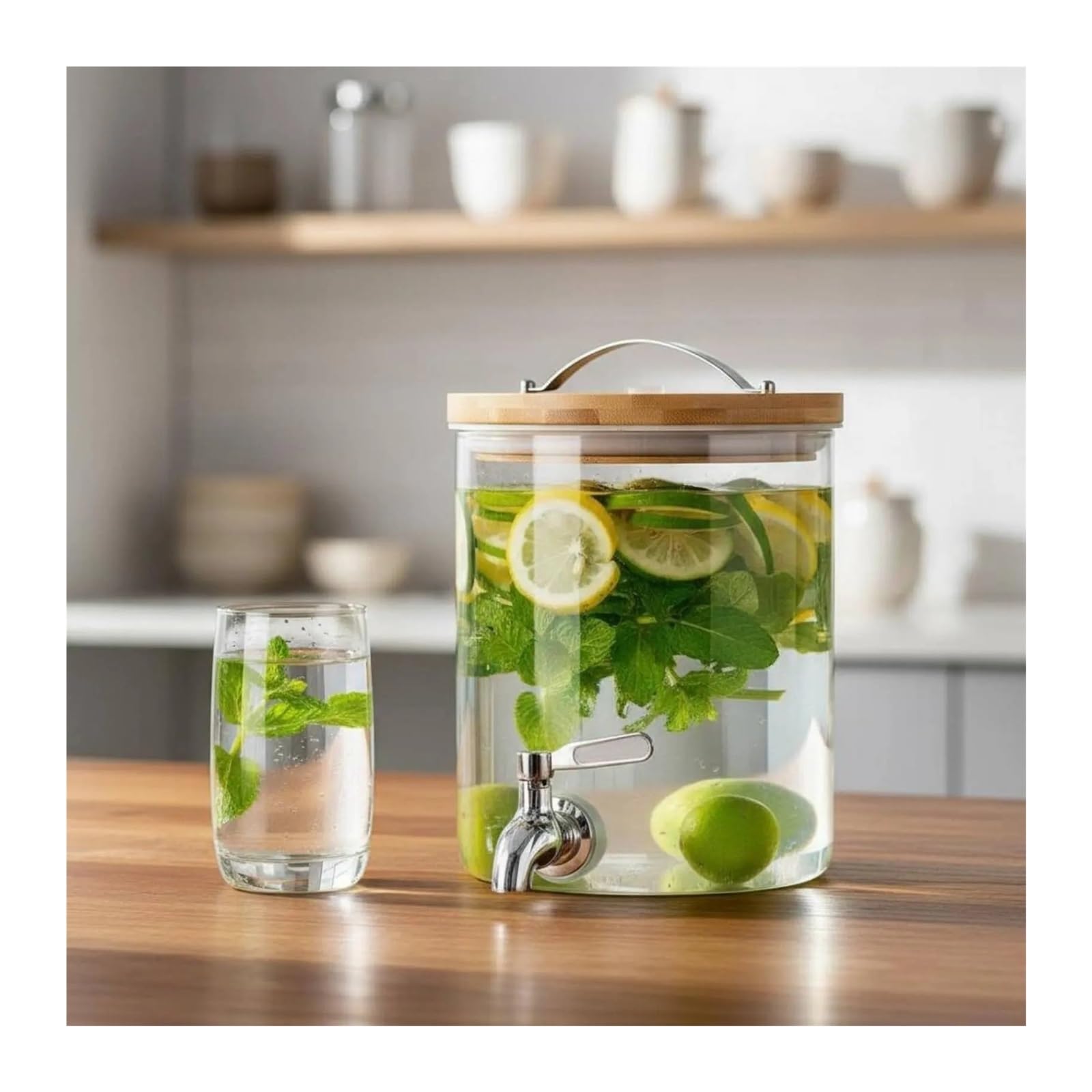 Dispensador De Bebidas Con Grifo Dispensador de bebidas de vidrio con espiga