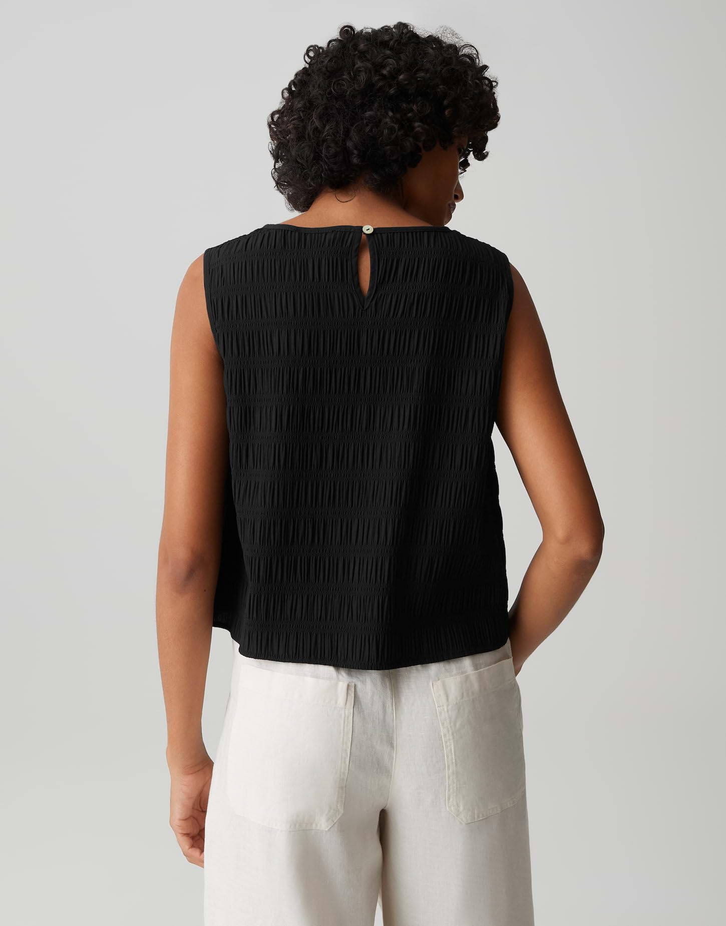 OPUS Damen Blusentop | Blusentop mit gesmokter Textur Regular Fit