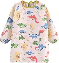 Children's Plastic Dressing Gown, Children's Apron, Adjustable Waterproof School Robe for Crafts, Cooking and Drawing