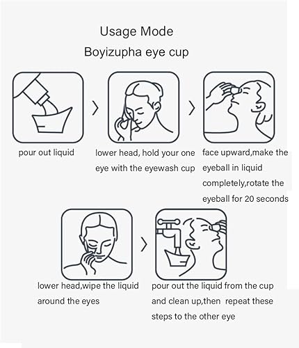 Miniatura 5 de Boyizupha 4 vasos de cristal transparente para enjuague de ojos, limpieza con recipiente de almacenamiento, 0.3 fl oz, juego de 4