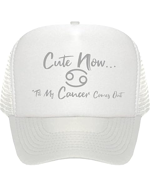 Til My Cancer Comes Out Adjustable Foam Trucker Snapback Mesh Hat w/Zodiac Horoscop...