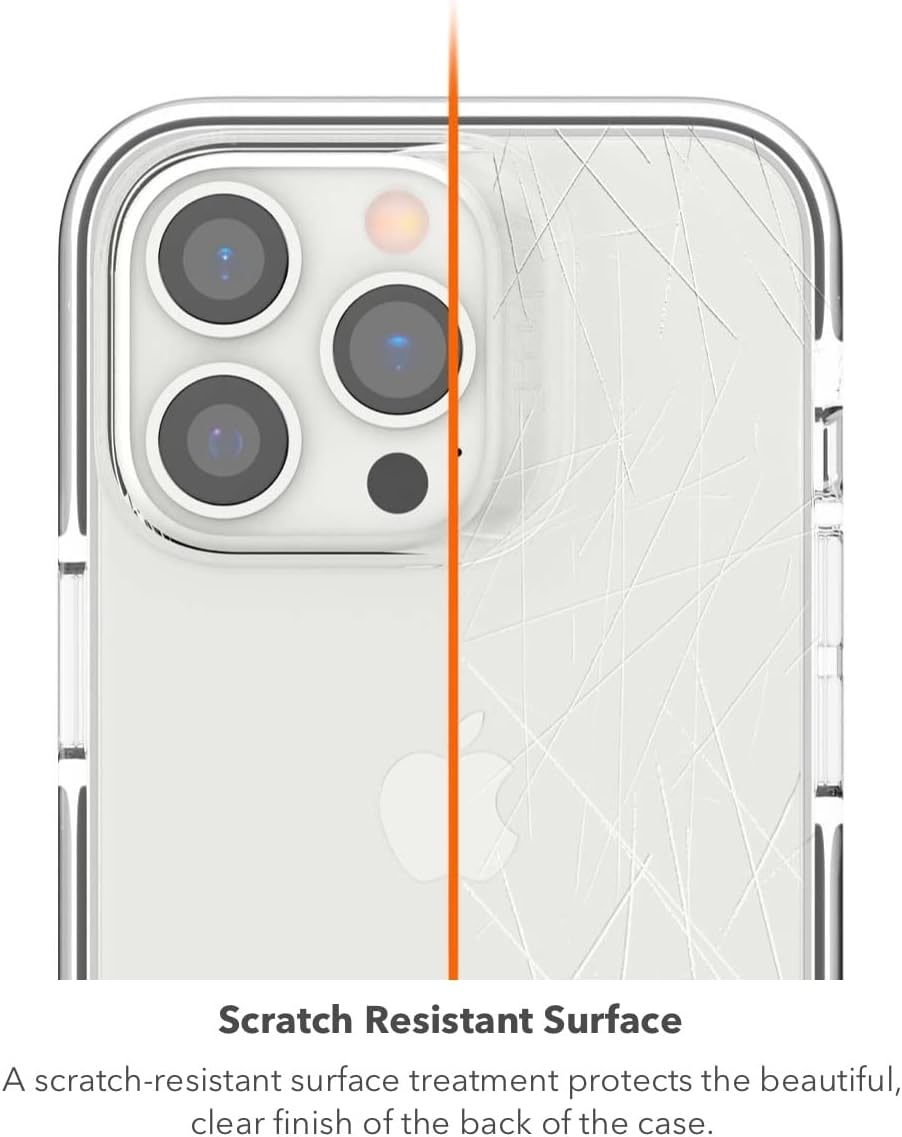GEAR4 ZAGG Santa Cruz Case - Sleek, Clear Case that Highlights The D3O Protection Material - for Apple iPhone 13,Black,702008202