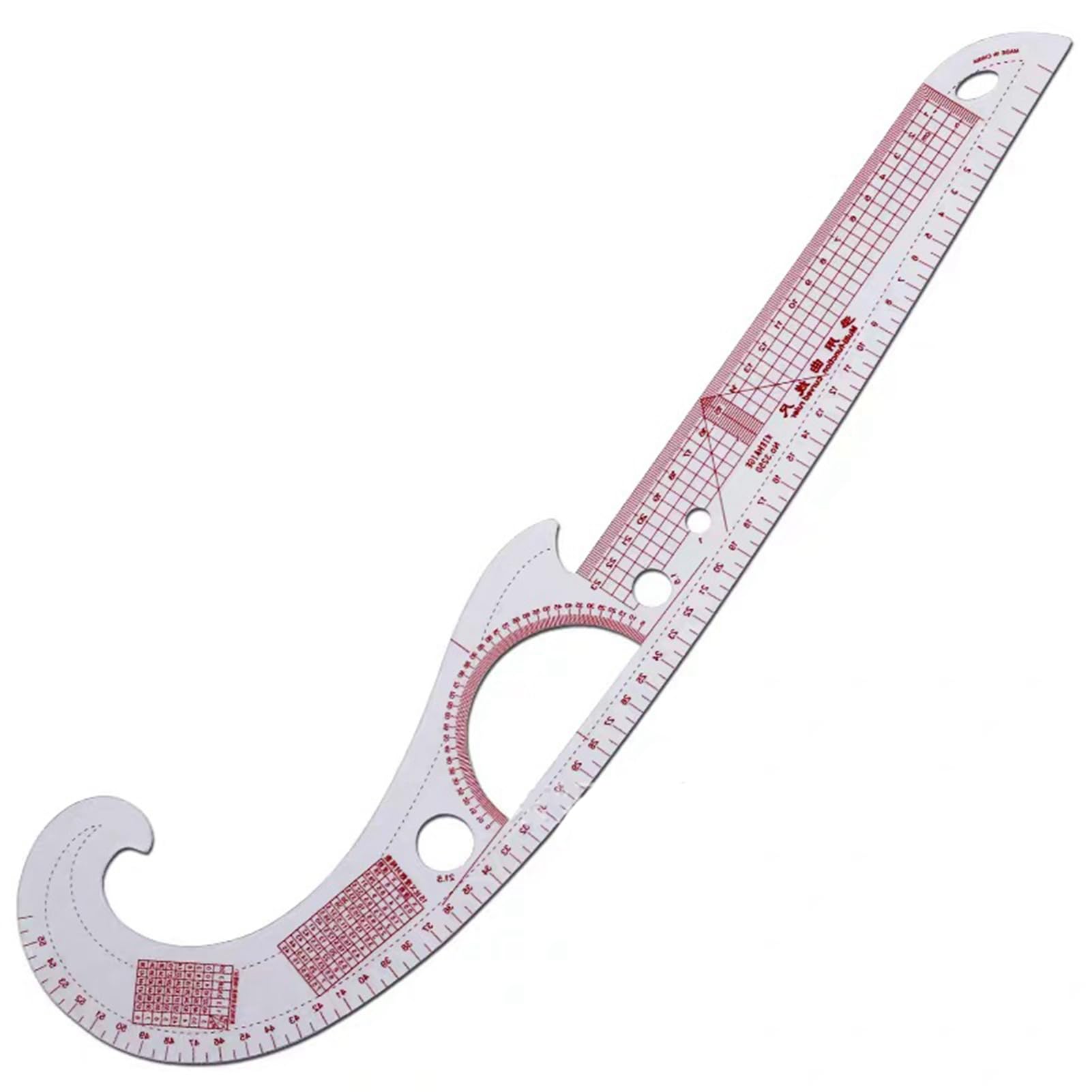 Hidyliu Set di Righelli da Cucito Accessori su Misura in Plastica Flessibile Ad Alta Trasparenza per Taglio di Abbigliamento 7 Pezzi