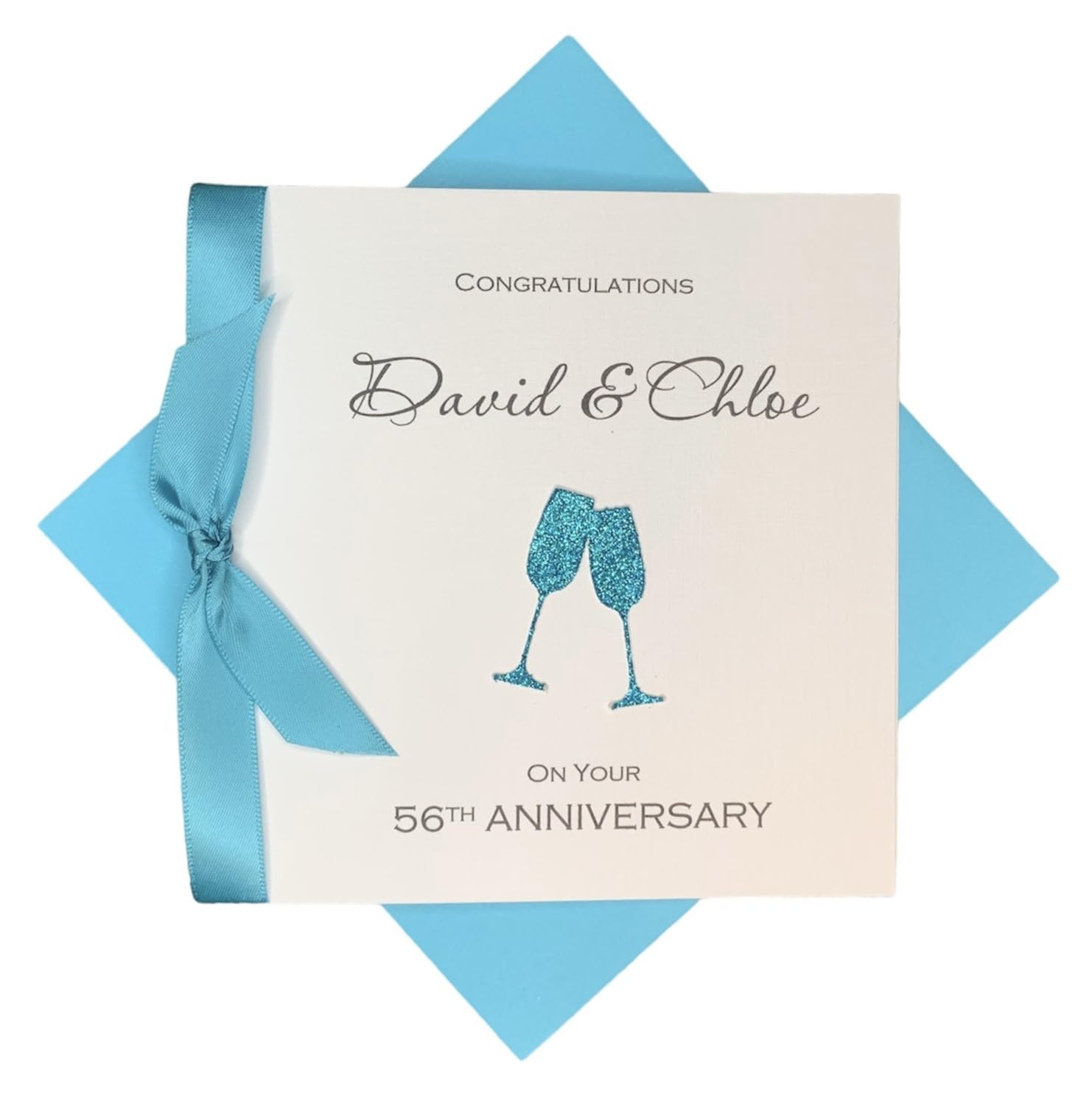 56th Wedding Anniversary Card Personalised 56 Years – CH 56