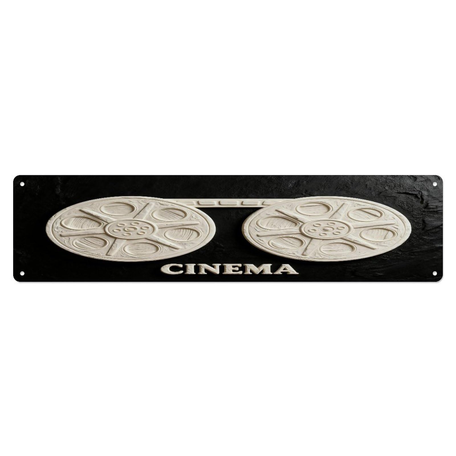 Film Reel Pattern Design Metal Tin Sign Plaque