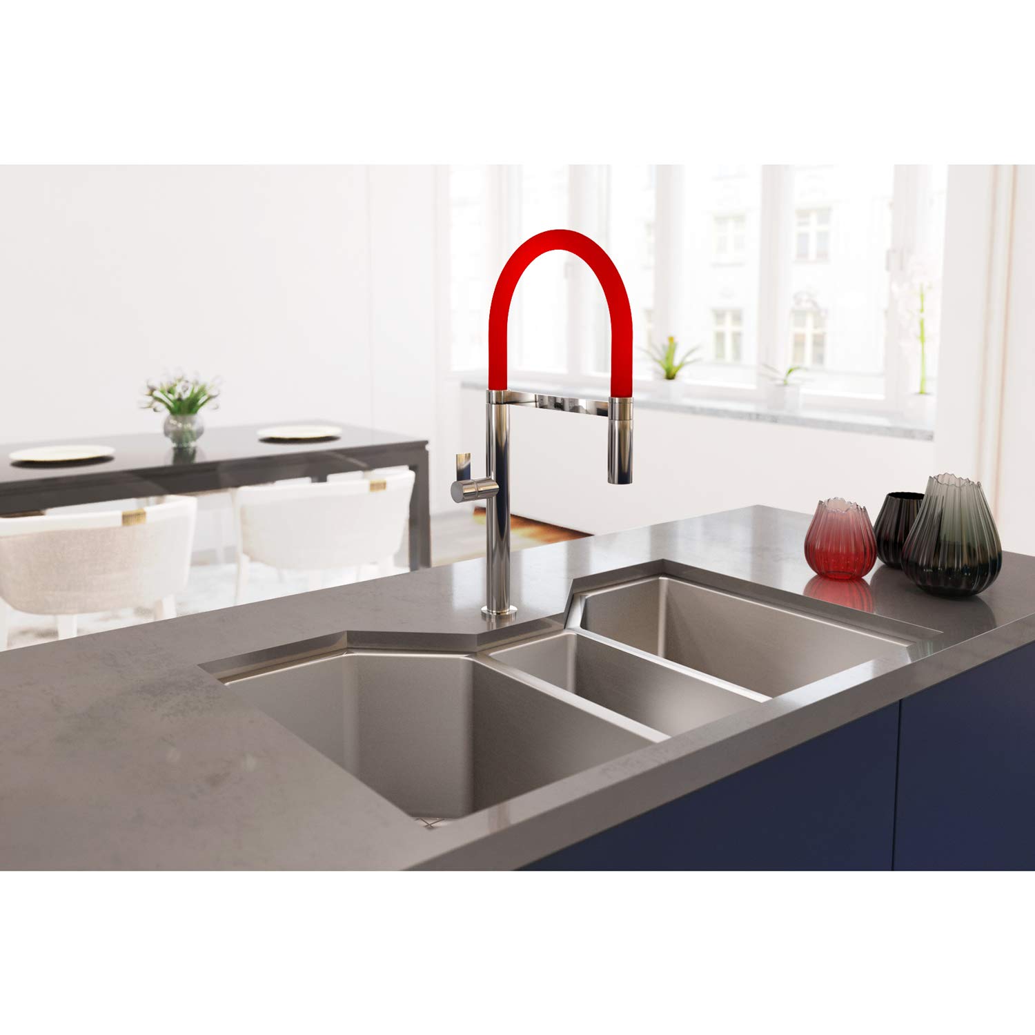 Ruvati 35 Triple Bowl Undermount 16 Gauge Stainless Steel Kitchen Sink - RVH8500 product thumbnail 3