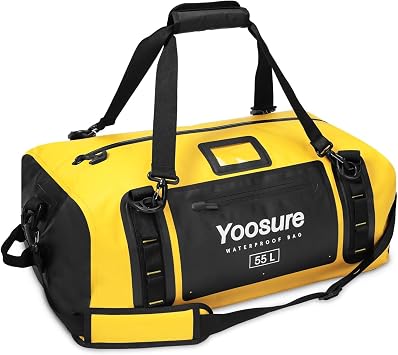 33L/55L/70L Motorcycle Tail Bag Airtight Zipper, Stormproof Waterproof Zipper Bag, Heavy Duty Stackable Rear Rack Luggage for Touring, Jet Ski, SUP, Camping