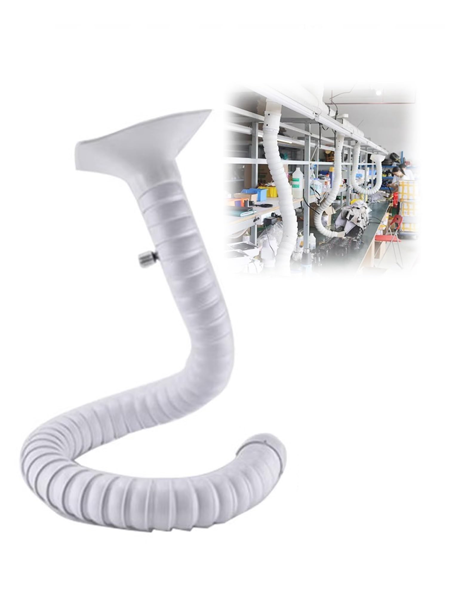 Fume Extractor Arm, Fume Extractor Arm, Inrial Smoke Exhaust Hose, Multiple Sizes, Air Filtration for Workshop(Dia 5cm/2in,L150cm/59in)