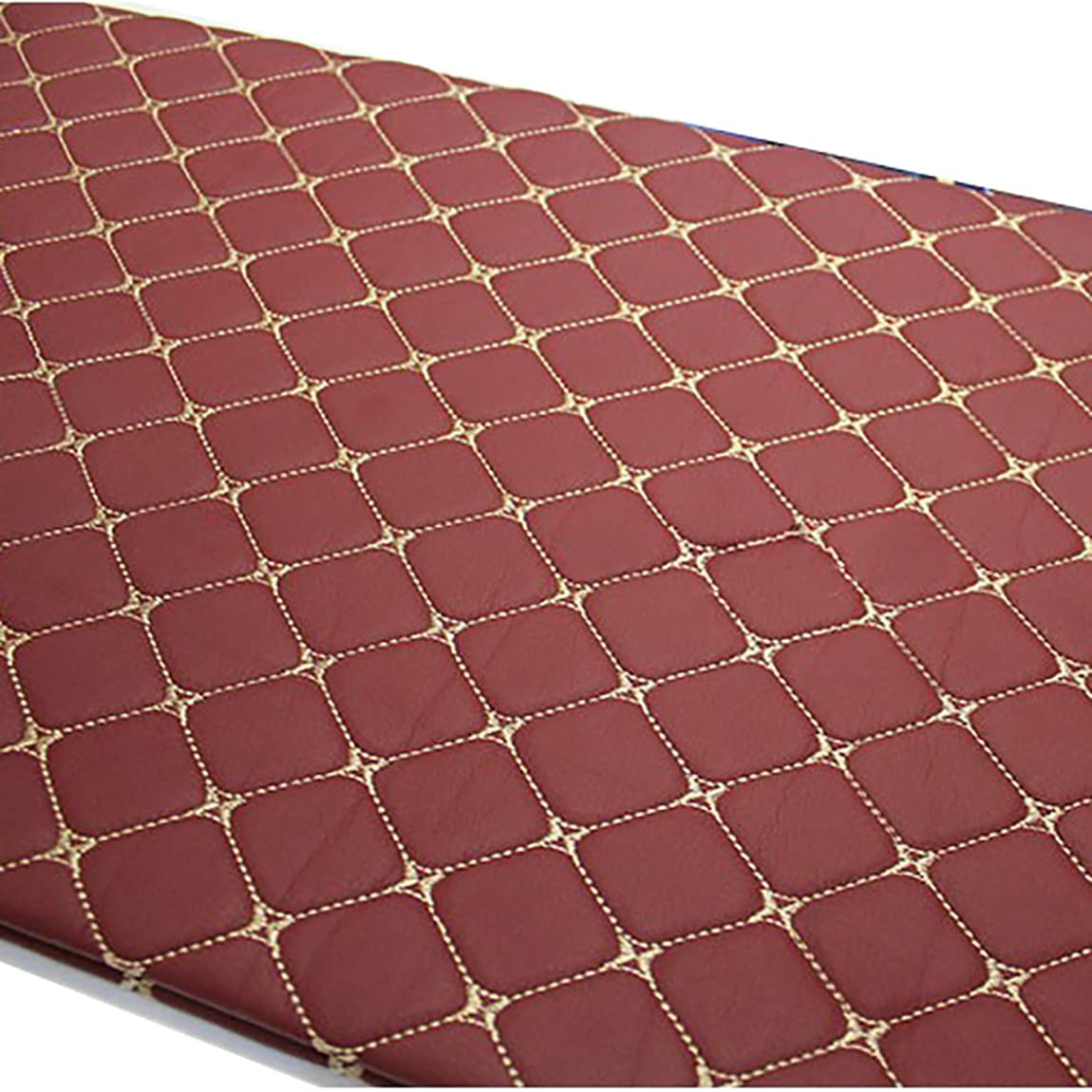 Tela de espuma acolchada de piel sintética de vinilo de PVC impermeable para automoción, tapizado de muebles, proyectos de bricolaje, cabeceros, decoración del hogar, ancho 140 cm (tamaño
