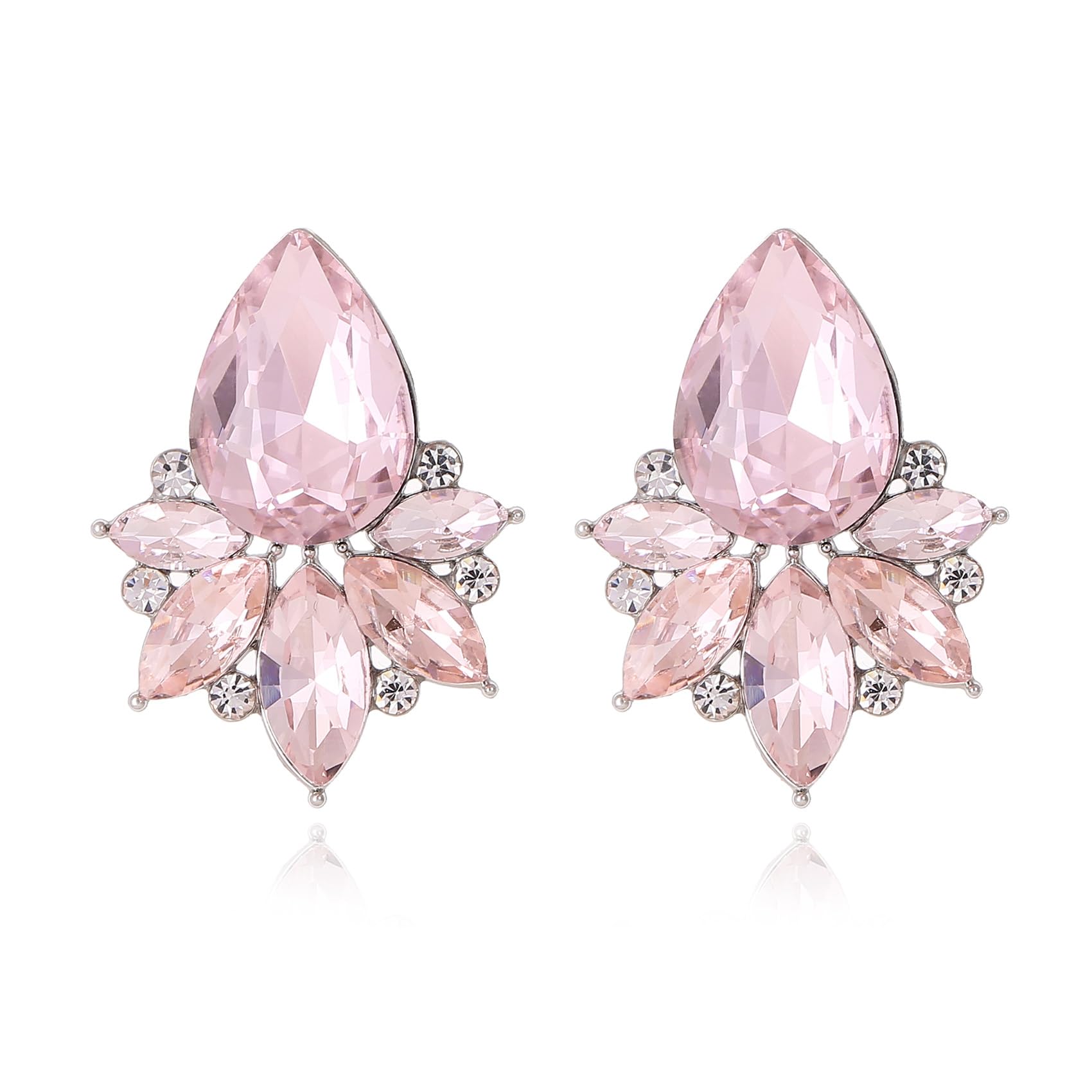 FENBORY Vintage Rhinestone Earrings Fancy Crystal Cluster Drop Earrings Art Deco Earrings for Women