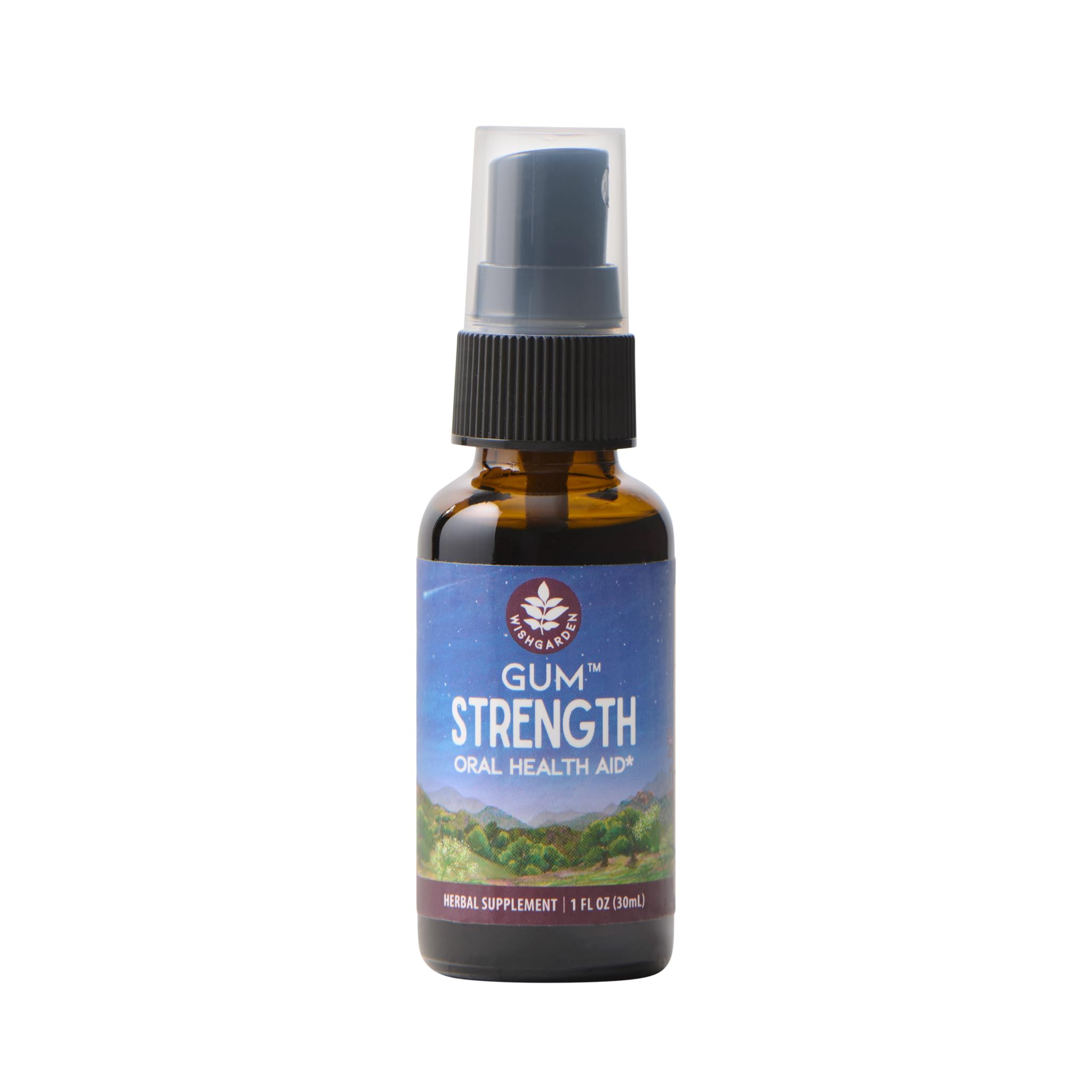 WishGarden Herbs Gum Strength Oral Health Aid - Natural Oral Gum Rinse Supplement for Adults with Myrrh Usnea