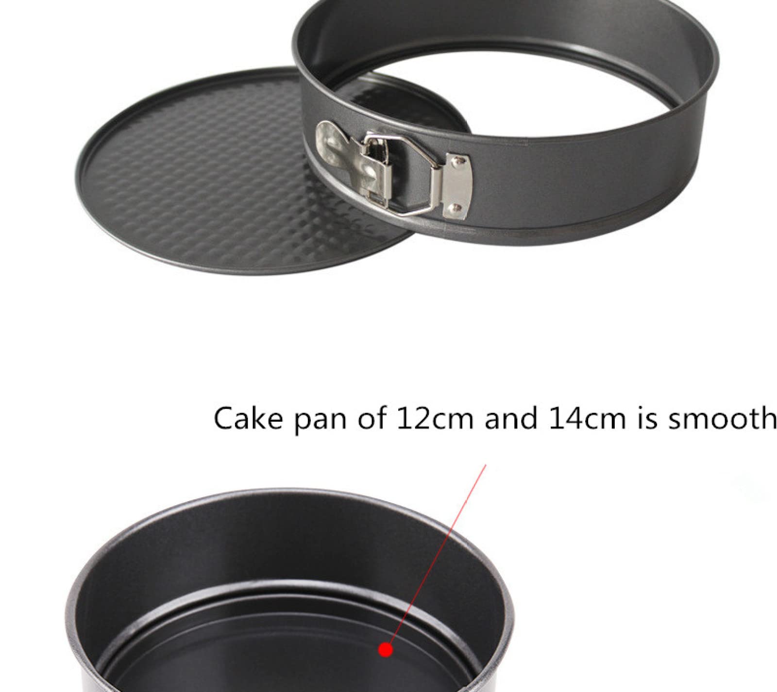 Cakevorm, Non Stick Gesp Verwijderbare Bodem Cakevorm Ronde Vorm Carbon Staal Pizza Lade voor Bakken Laag Taarten Kaas Cakes(22 CM