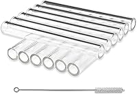 Gtysmox 12 Pack 4 Inch Borosilicate Glass Tubes 12mm Dia 2mm Thick Clear w/ Cleaning Brush - DIY Crafts Glass Blowing
