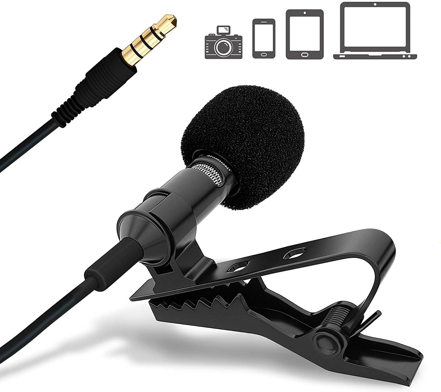 Metal Professional Collar Mic, Voice Recording Filter Microphone for Singing, YouTube, DSLR Camera, Smartphones_P190-image-26