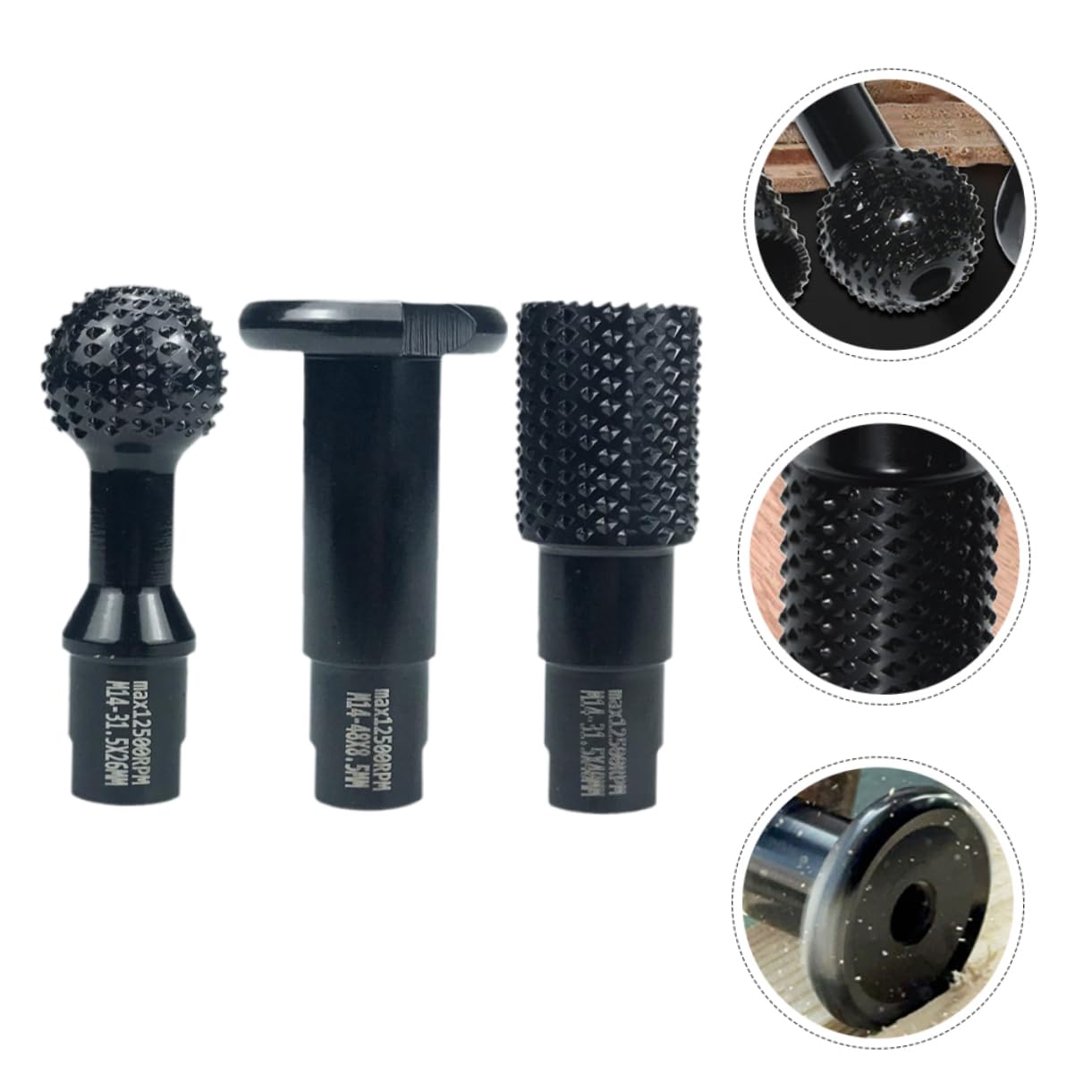 Fresa Rotatoria Diseño de Dientes Inclinados Kit de Accesorios para Amoladora Angular Acero 45 para Carpintería para Proyectos de Madera