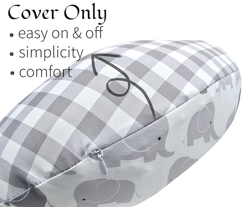 Miniatura 6 de Nursing Pillow Cover Stretchy Removable Infant Cotton Pillow Slipcovers for Baby Boy Girls Breastfeeding Moms Two-Sided Design (Parent-Child