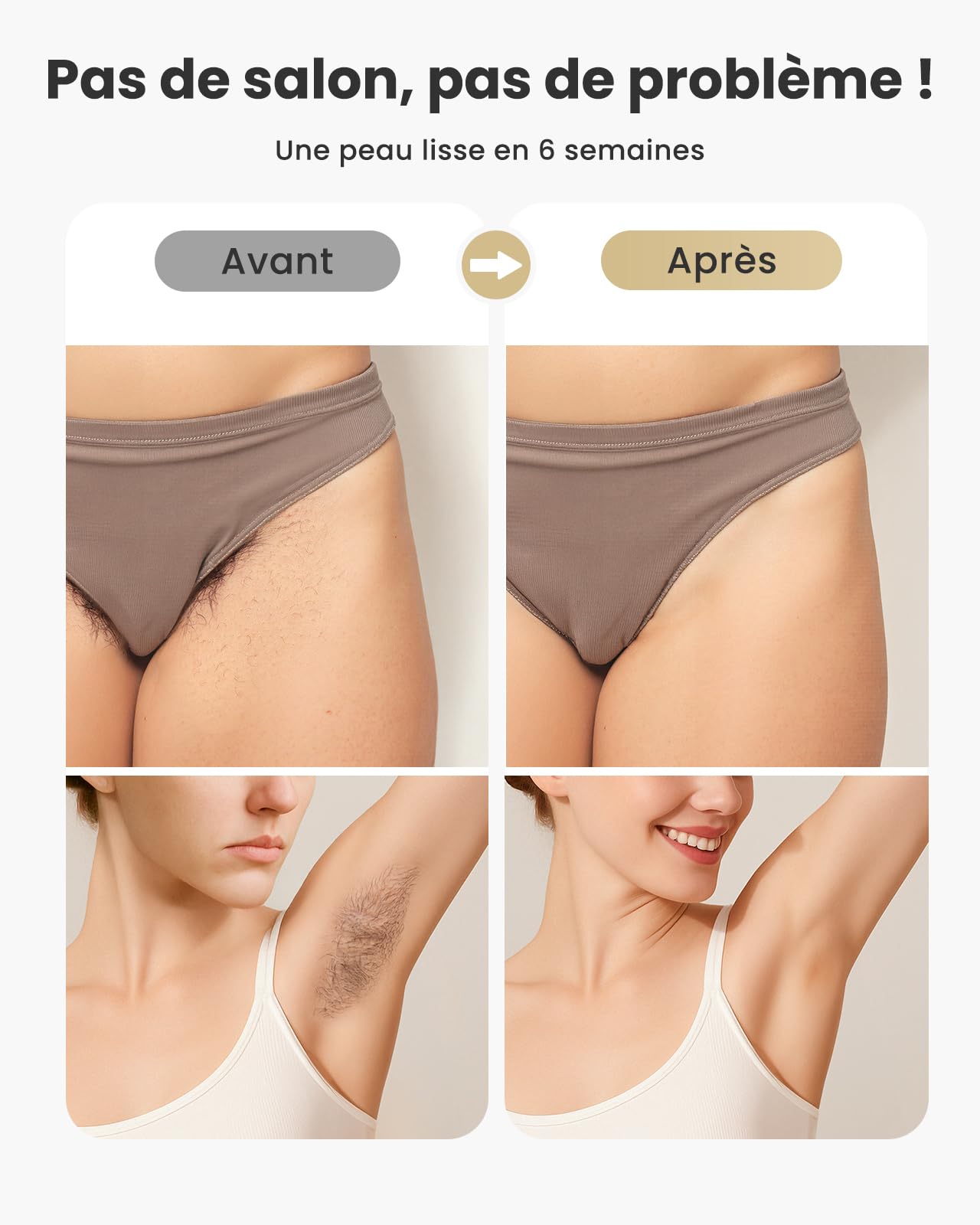 Haarlosy Épilateur Lumière Pulsée, 22J Épilateur Laser Définitif pour le Visage/Aisselles/Maillot, Appareil IPL Laser Hair Removal Épilation, Salon à Domicile