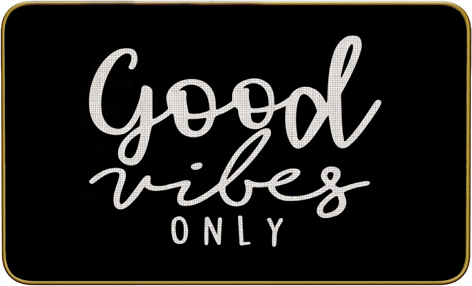 Funny Good Vibes Only Doormat Door Mat for Home Entrance, Inspirational Quotes Farmhouse Floor Mats for House Front Indoor Inside Outdoor Outside Entryway Rug 30 x 18 Welcome Mat